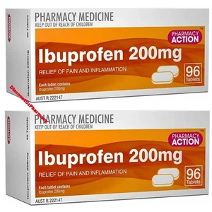 2x Ibuprofen 200mg 192 tablets total (Pharmacy Action Quality Generic Alternate) - Picture 1 of 1