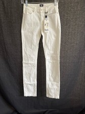 $795 Dolce Gabbana Jeans Pants Wide Leg Mid Rise White Sz  US 24