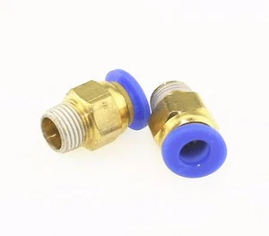 Tubo flessibile 1/4" BSP maschio filettato 12 mm OD pneumatico raccordo dritto push fit tubo aria - Foto 1 di 2
