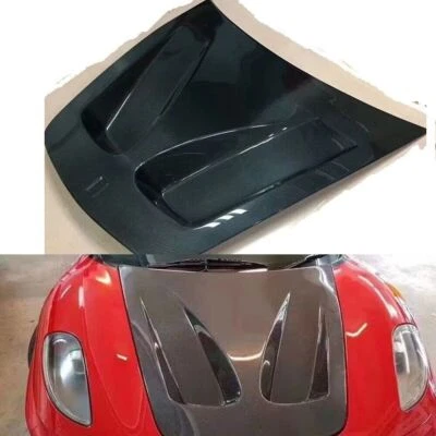 NEW 1pcs Carbon Fiber Car Front Hood Scoop Bonnet For Ferrari F430 2004-2009 - Image 1 of 4