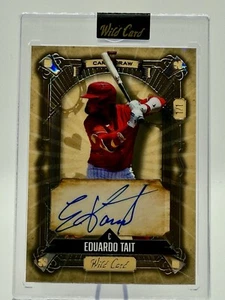 Eduardo Tait Wild Card CHASE HOLO LUX Sealed  1/1 Rookie Rc Auto SSP PHILLIES MT - Picture 1 of 2