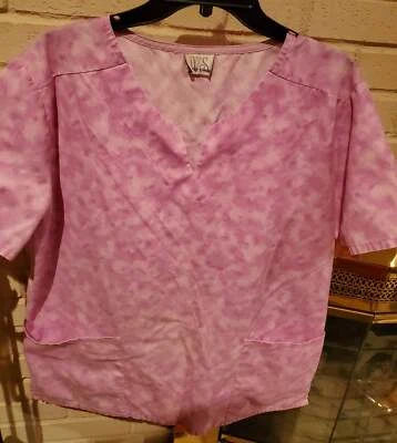 WHITE SWAN Scrubs Top Women's Short Sleeve  Size L - Image 1 of 3