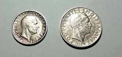 Monedas Albania 1935 1,2 Frang Ar Regalo 1 Lek Circulado Foto 1 de 3