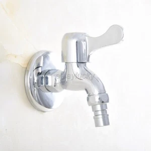 Chrome Brass Cold Water Wall Mount Tap Garden Faucet Washing Machine Water Tap - Picture 1 of 7