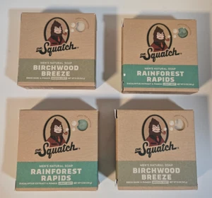 Menge 4 Dr Squatch Bar Seife Regenwald Stromschnellen Birkenholz Breez je 5 Oz - Bild 1 von 6
