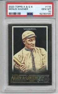 2020 TOPPS ALLEN & GINTER X #116 HONUS WAGNER CARD PIRATES PSA 10 LOW POP RARE - Picture 1 of 2