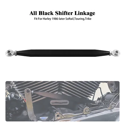 全黑色变速器换档联动适合 Harley Softail Road King Electra Glide — 第 1/4 张图片