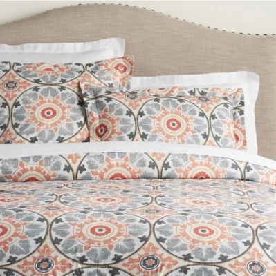 Pottery Barn Multi Veronica Percale Medallion Duvet-Sham Set - Image 1 of 4