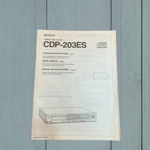Sony CDP-203ES Operating Instructions Manual - Picture 1 of 1