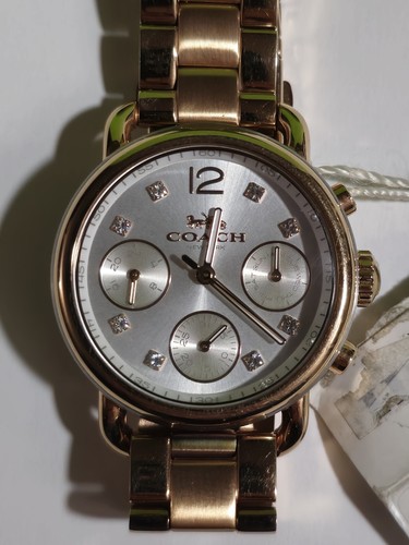 Orologio Coach Giorno Data Ora Lavorativa Oro Rosa Colorato