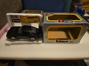 Burago Porsche 911 S 1/24 Die-cast Black NIB #0102 Super RARE Made In Italy - Picture 1 of 7