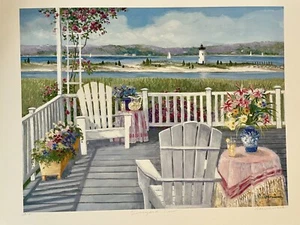 Rowna Dodge Anderson Landscape ""VISTA VIGNETO" Firmato a mano 15x21 - Foto 1 di 4