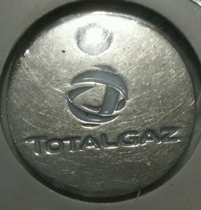 JETON DE CADDIE METAL ♦ " TOTALGAZ " ♦ Uniface - Foto 1 di 2