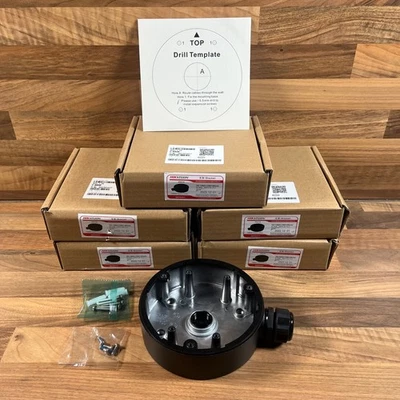 5 x Hikvision DS-1280ZJ-DM21 Black Junction Box Boxes Mount Dome Cameras CCTV - Image 1 of 4