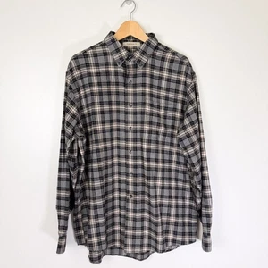LL Bean Herren Traditional Fit Scotch Karo Flanell Hemd Gr. L 299131 Classic Grau - Bild 1 von 9