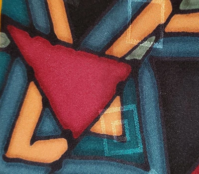 ROBERT DASKAL ~ ARTE PINTADO A MANO ~ CORBATA PARA HOMBRE ~ ROJO NEGRO TURQUESA ~ 58" Foto 1 de 4