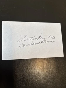 Fair Hooker (Ariz. St.) WR, 1969-74 Cleveland Browns, Signed in 2014. - Picture 1 of 2