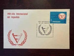 URUGUAY FDC COVER 1981 YEAR DISABLED PEOPLE HEALTH MEDICINE STAMPS - Picture 1 of 1