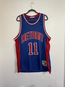 Detroit Pistons Men’s Authentic #11 Isiah Thomas Jersey - Throwbacks Edition - Picture 1 of 8