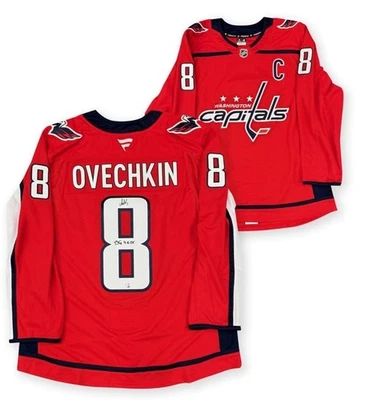 Camiseta Alexander Ovechkin Firmada Capitals #895 Goal Record Auto Fanatics Certificado de Autenticidad Foto 1 de 4