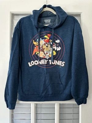 Looney Tunes女式青少年XL号(15-17)希瑟蓝色连帽卫衣 — 第 1/4 张图片