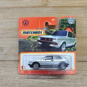 MATCHBOX 1974 Volkswagen Golf MK1 Grey 25/100 Mattel Diecast Short Card New - Picture 1 of 8