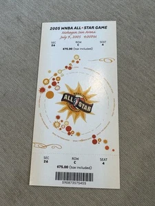2005 WNBA ALL STAR GAME FULL TICKET SHERYL SWOOPES MVP - Picture 1 of 2
