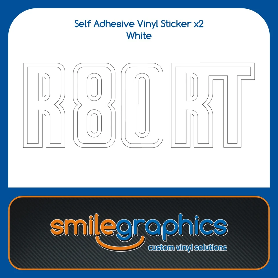 Calcomanías adhesivas blancas para panel lateral cubierta batería BMW R80RT Foto 1 de 1