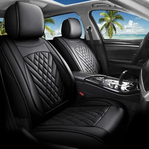 For Nissan Rogue Sport 2017-2019 Car Black Set Faux Leather Seat Covers Pad - Picture 1 of 7