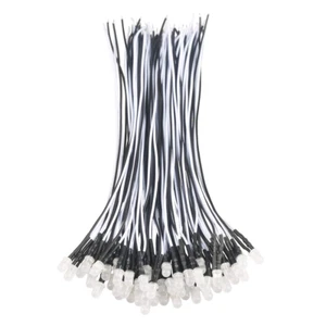 50Pcs 12 Volt 5Mm White LED Lights Emitting Diodes, Pre Wired 7.9 Inch DC 12V LE - Picture 1 of 12