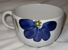 Maxam  cobalt blue and yellow floral Hand Painted Coffee Tea Mug