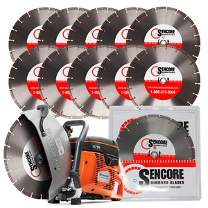 Husqvarna K770-14" Concrete Saw+12 Blades+Free Ship, AMERICAN AUTHORIZED DEALER - Picture 1 of 2