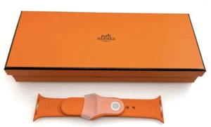 HERMES Apple Watch Band Pomarańczowa sportowa guma S/M do 41mm 40mm 38mm Nieużywany - Zdjęcie 1 z 11