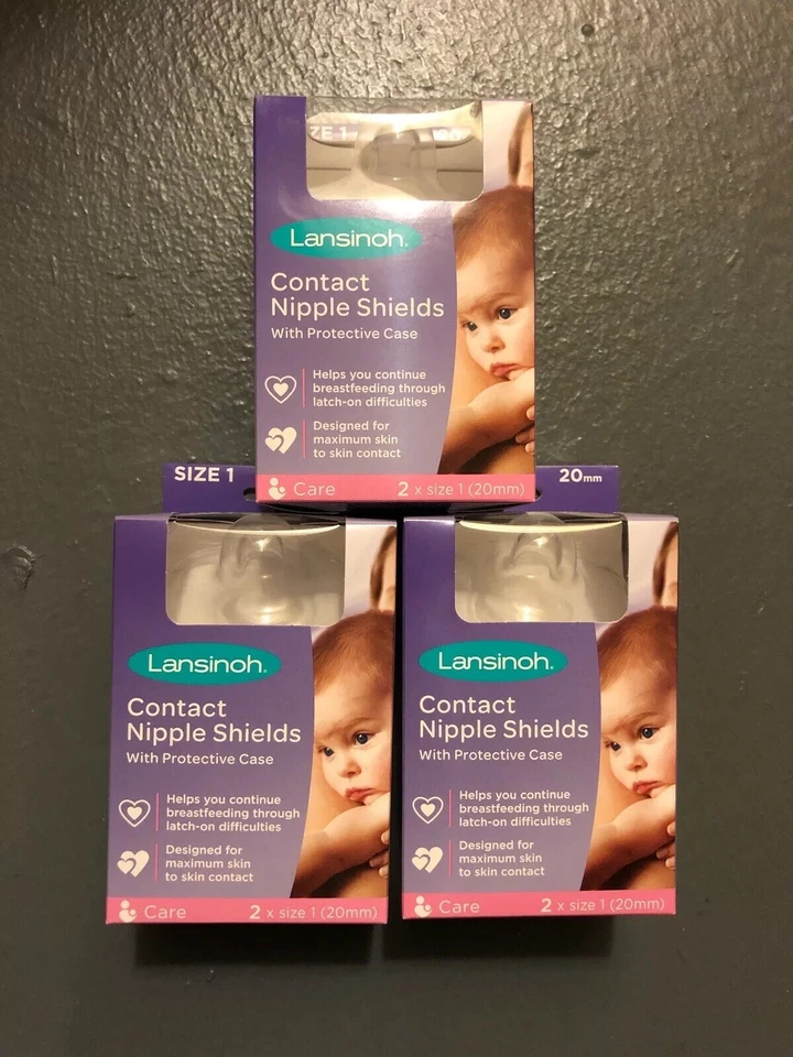 Protectores para pezones de contacto Lansinoh / 3 juegos con estuches de transporte / tamaño 1 / 20 mm Foto 1 de 1