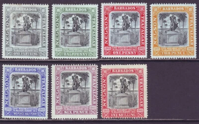 Barbados 1906 SC 102-108 MH Set Nelson Centenary - Image 1 of 2
