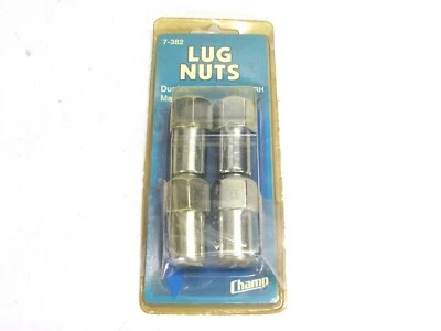 NOS! (4) CHAMP CHROME DUPLEX MAG LUG NUTS, 1/2" RH, No. 7-382 - Image 1 of 3