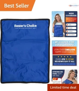 Extra-Large Reusable Gel Ice Pack for Pain - Flexible Cold Compress for Injuries - Picture 1 of 11