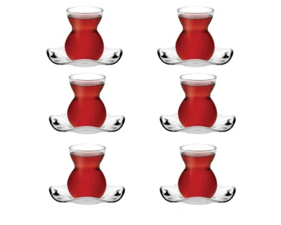 Dantel Türkischer 12tlg.Teegläser Set Cay Bardagi 6x Teeglas + 6x Untertasse - Bild 1 von 2