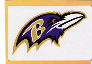 NUEVO LOTE DE PEGATINAS CON LOGOTIPO DE FÚTBOL AMERICANO DE LA NFL (5) BALTIMORE RAVENS - Imagen 1 de 1