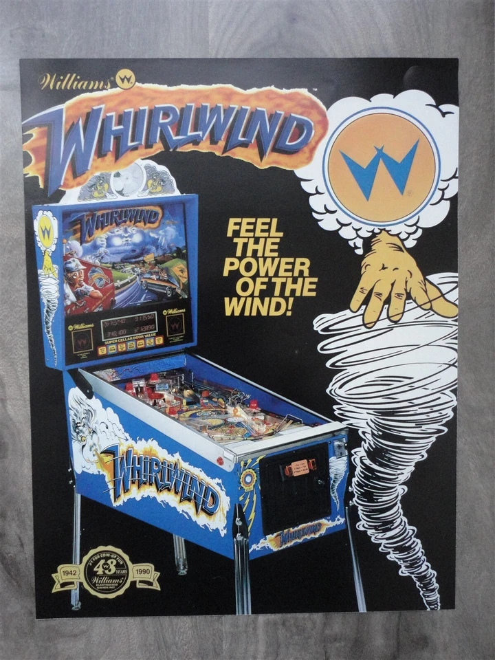 Whirlwind Pinball Machine Williams Flyer D - Image 1 of 1