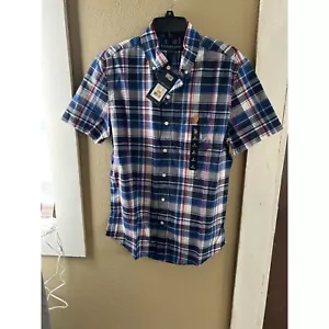 U.S. Polo Assn. Plaid Shirt Short Sleeve Button Down Casual Small - Picture 1 of 7