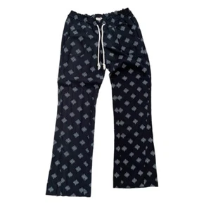 Roxy Black Print Flared Beach Linen Blend Pants in Black Size XS nwot - Picture 1 of 2