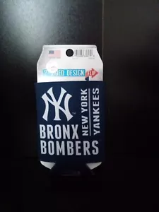 New York Yankees Slogan Design MLB Can Cooler 12oz Collapsible Koozie ~ Trl8#6 - Picture 1 of 2