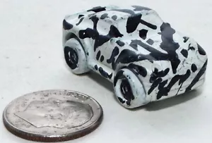 Small Micro Machine Military Car Repainted Black & White - Picture 1 of 3