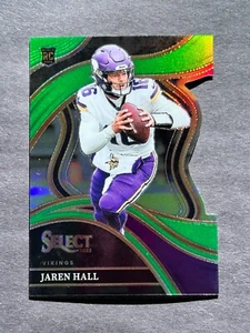 2023 Panini Select - Jaren Hall (RC) - Neon Green Prizm Die Cut /499 - Vikings - Bild 1 von 2
