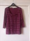 Per Una M&S Burgundy Blouse/Top Size 12, Great Condition