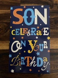 Happy Birthday Greeting Card- Son On Your Birthday - Picture 1 of 2