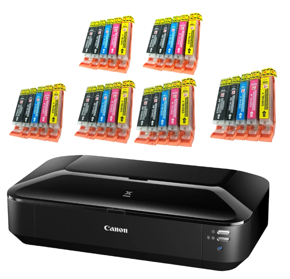 Canon PIXMA iX6850 A3 Wireless Wi-Fi Office  Air Printer + 6 Sets of XL Inks - Image 1 of 3