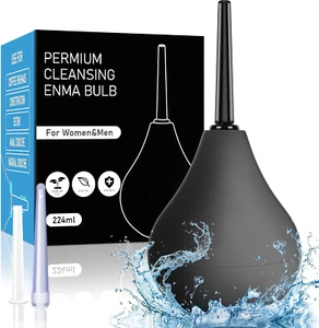Anal Douche Bottles Kit Reusable - Bulb,Enema Douche with 3 Nozzle, Reusable Ana - Picture 1 of 6