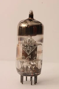 ECC81 12AT7 Siemens & Halske ( Telefunken beschriftet ) - Code VF5 ≠0F - Ringgetter - Bild 1 von 5